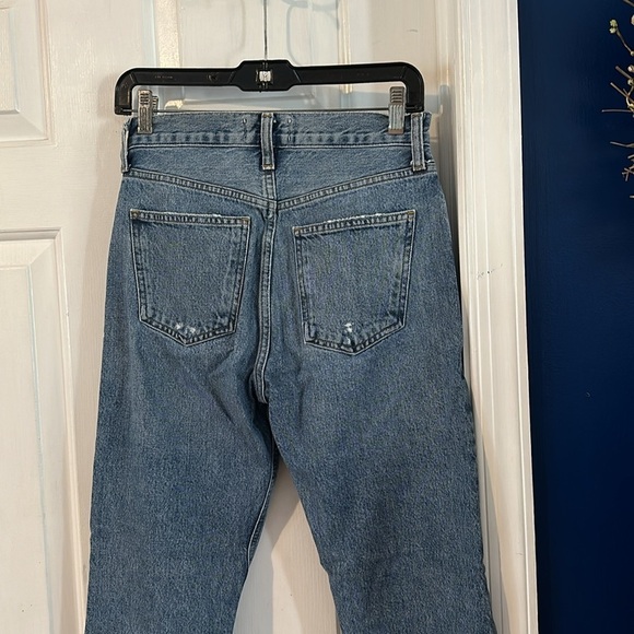 Women’s AGOLDE Mia Mid Rise Relaxed Fit Distressed Straight Leg Jeans Size 27 - Picture 6 of 9